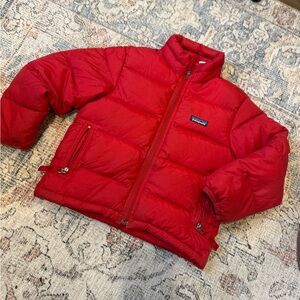 Patagonia Red and Gray Puffer Jacket